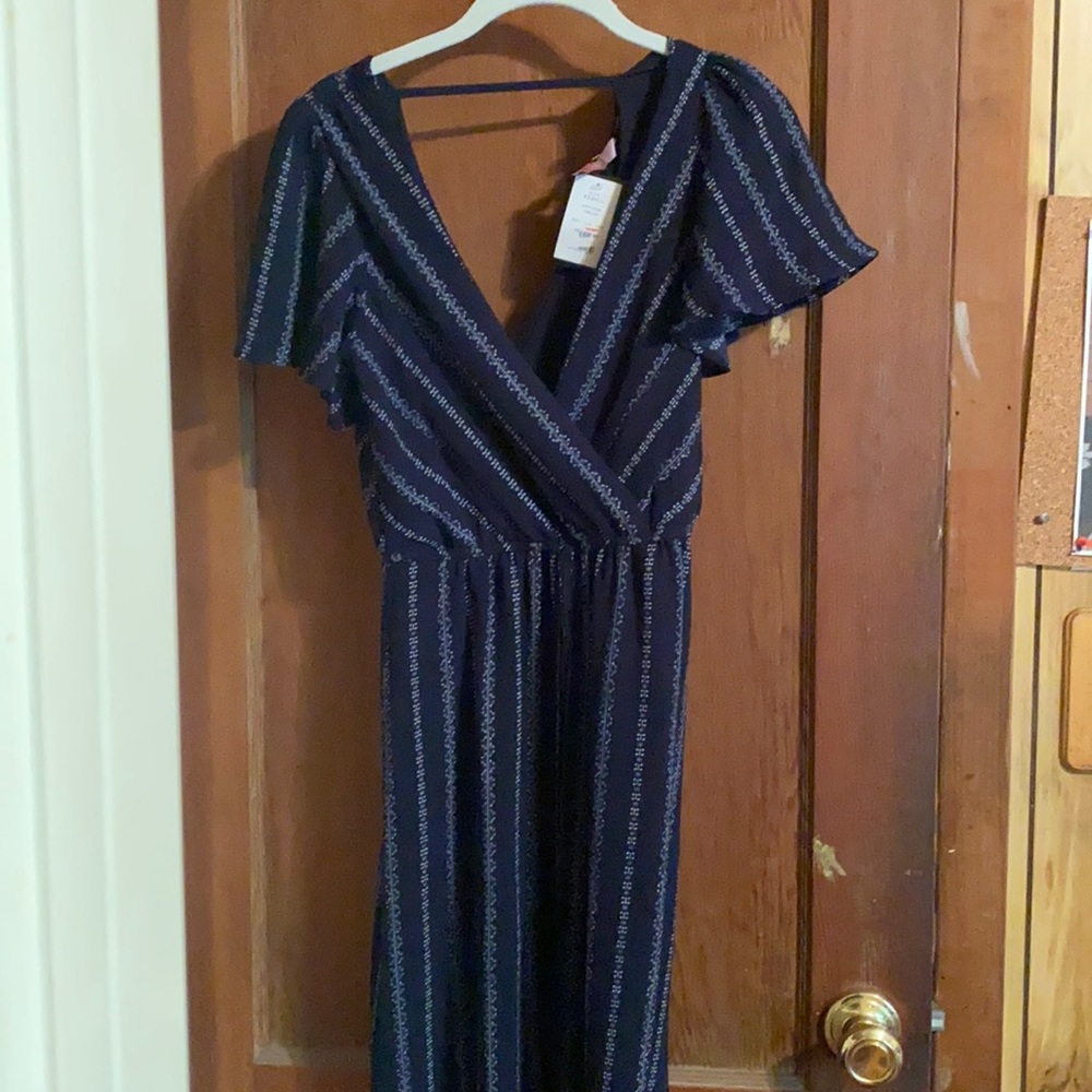 Short sleeve maxi (or midi) dress with romper